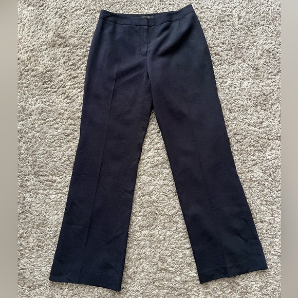 Lafayette 148 New York Pants - Lafayette 148 New York Navy Stitching Straight Leg Dress Pants Women's Size 6P